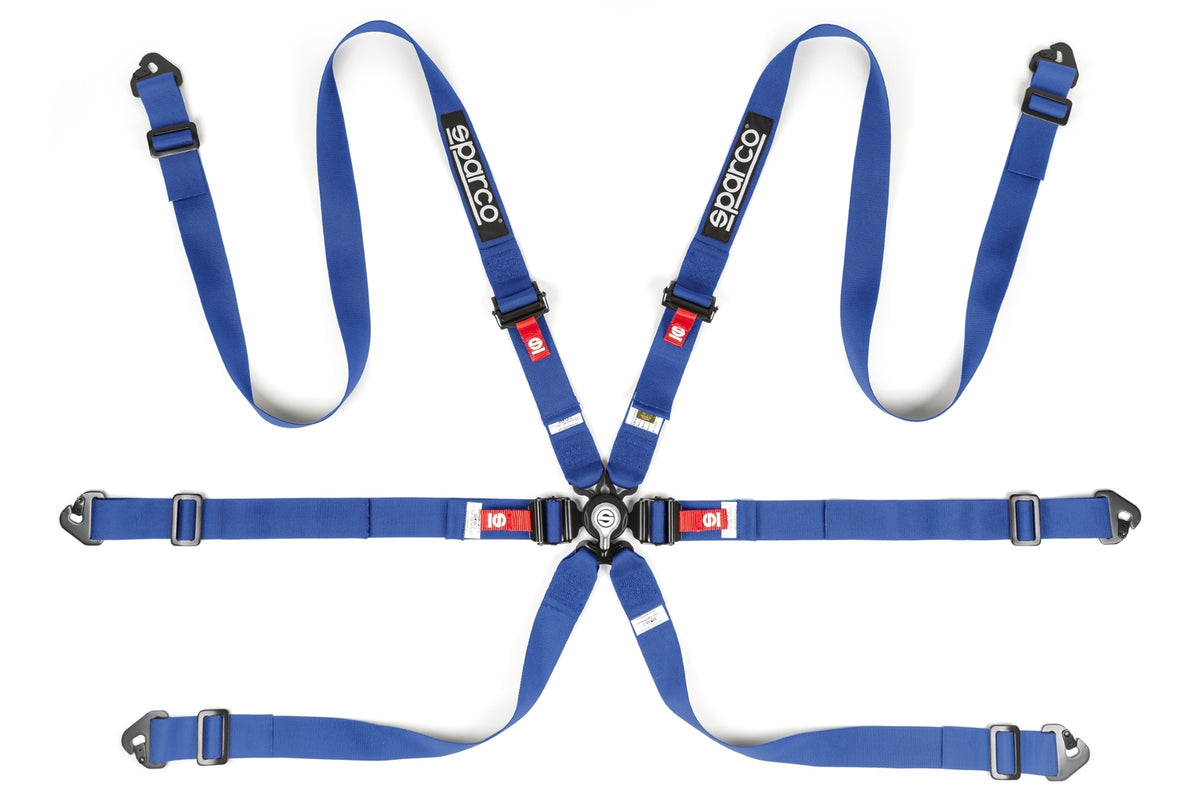 Sparco Belt H-2 PD 6-Point 2in Harness - Black - BRN0002B0K0100N