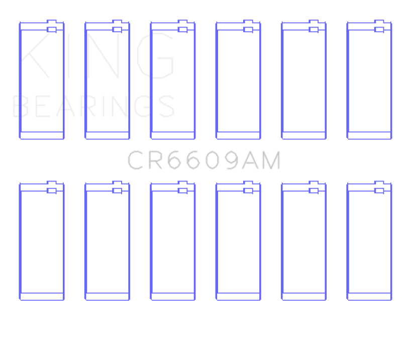 King Engine Bearings BMW M30/M32/B35 (Size +0.25mm) Connecting Rod Bearing Set - CR6609AM0.25