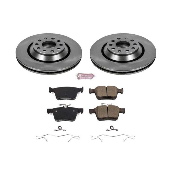 Power Stop 17-19 Audi RS3/Golf R Rear Autospecialty Brake Kit - KOE7084 for 2019-2025 Audi Q3 - front view