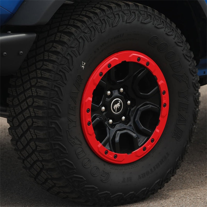 Ford Racing 2021+ Ford Bronco Functional Bead Lock Ring Kit - Red - M-1021K-BLR