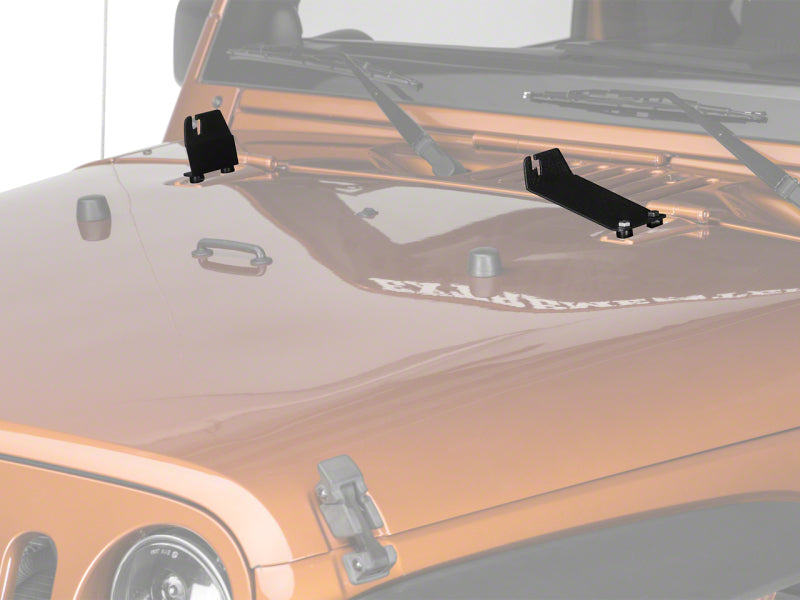 Raxiom 07-18 Jeep Wrangler JK 20-In Light Bar Hood Mounting Brackets - J106742