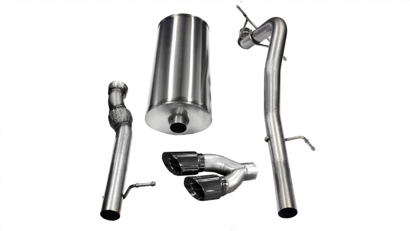 Corsa 2011-2014 GMC Yukon 6.2L V8 3in Cat-Back Single Side w Twin 4in Black Pro-Series Tips - 14882BLK