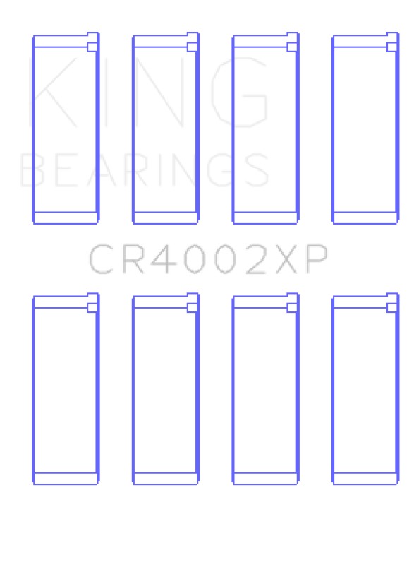 King Ford/Mazda DOHC 16 Valve/SOHC 16 Valve/SOHC 8 Valve (Size +.25) Performance Rod Bearing Set - CR4002XP0.25
