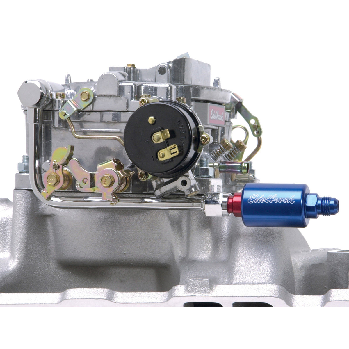 Edelbrock Chromed Steel Fuel Line and Filter Kit Fo Eps Carbs - 8134