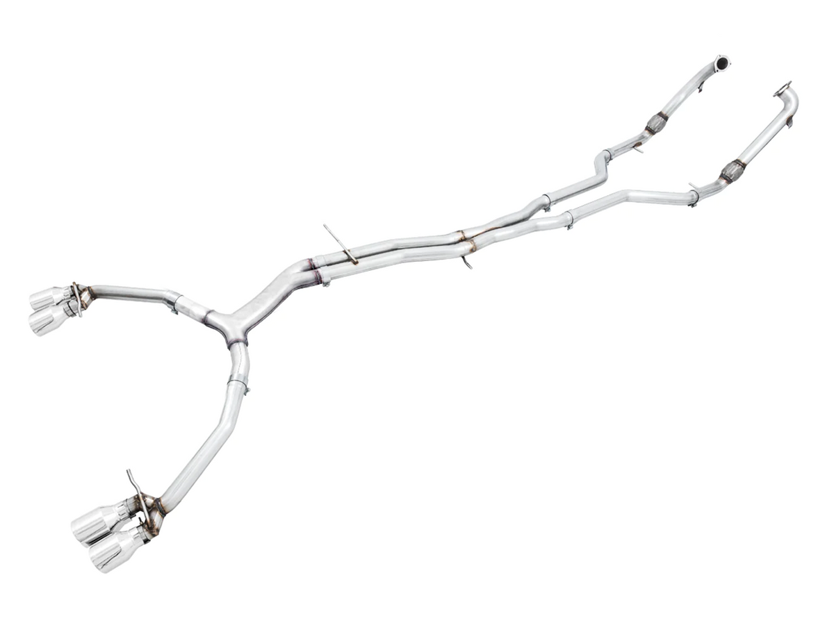 AWE Tuning Audi B9 S5 Sportback Track Edition Exhaust - Non-Resonated (Silver 102mm Tips) - 3010-42068