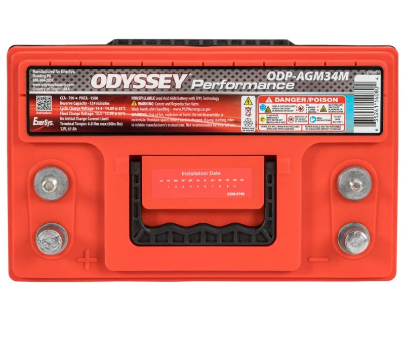 Odyssey Battery Marine/RV Performance AGM Battery (34M-710) - ODP-AGM34M by Odyssey Battery - front view