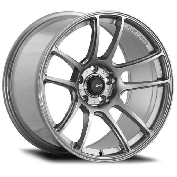 Konig Heliogram 15X8 4X100 ET36 Titanium Metallic Knurled Bead Flow Formed - HL8510036T by Konig