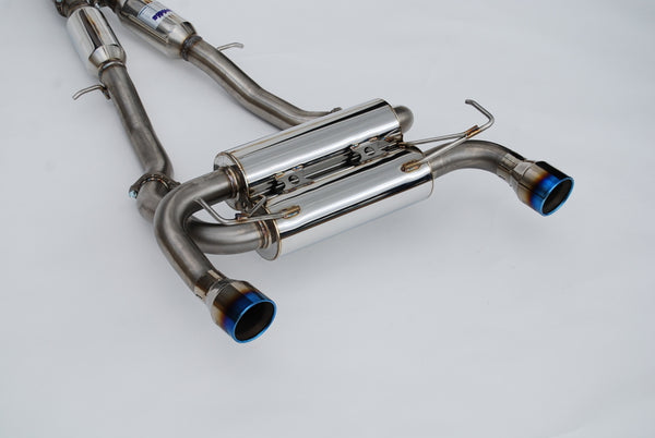 Invidia 2022+ Nissan Z 70mm Gemini Cat Back Exhaust - Rolled TI Tips - HS22N4Z7GM1RTL for 2023-2025 Nissan Z - front view