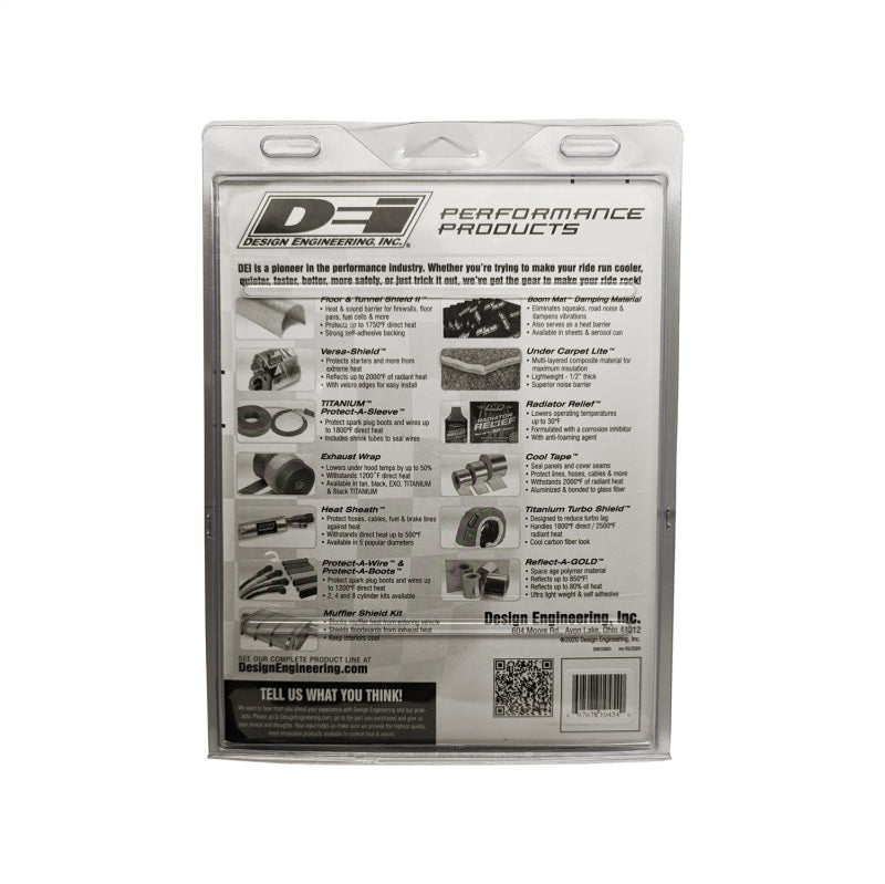 DEI Pipe Shield w/Stainless Steel Clamps - 4in x 12in - Titanium - 10454