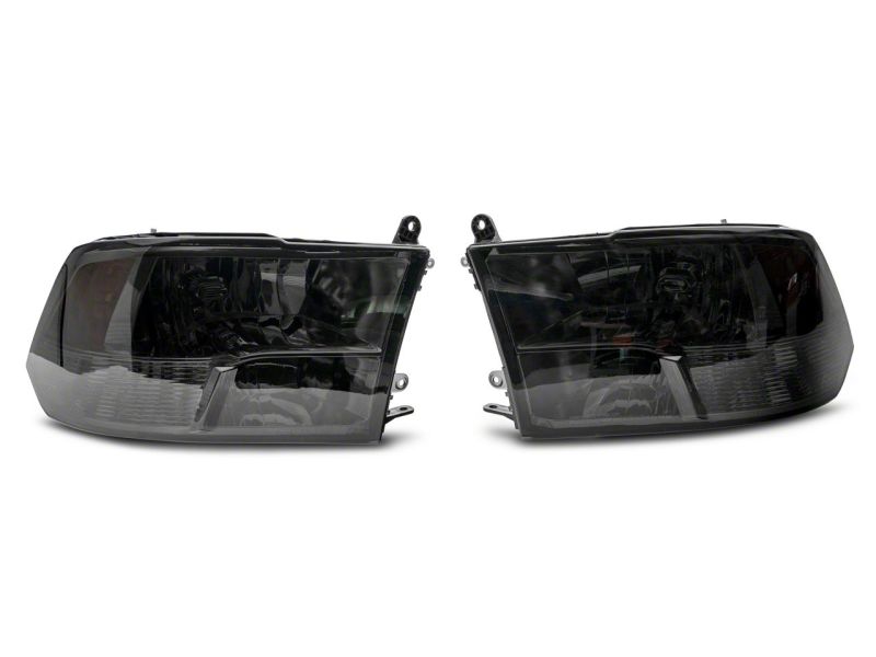 Raxiom 09-18 Dodge RAM 1500 Axial OEM Rep Headlights w/ Dual Bulb- Chrome Housing (Smoked Lens ) - R118021