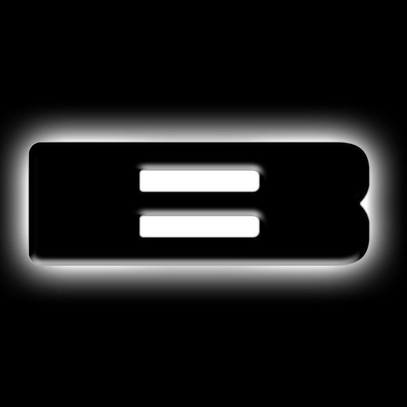 ORACLE Lighting Universal Illuminated LED Letter Badges - Matte Blk Surface Finish - B SEE WARRANTY - 3141-B-001