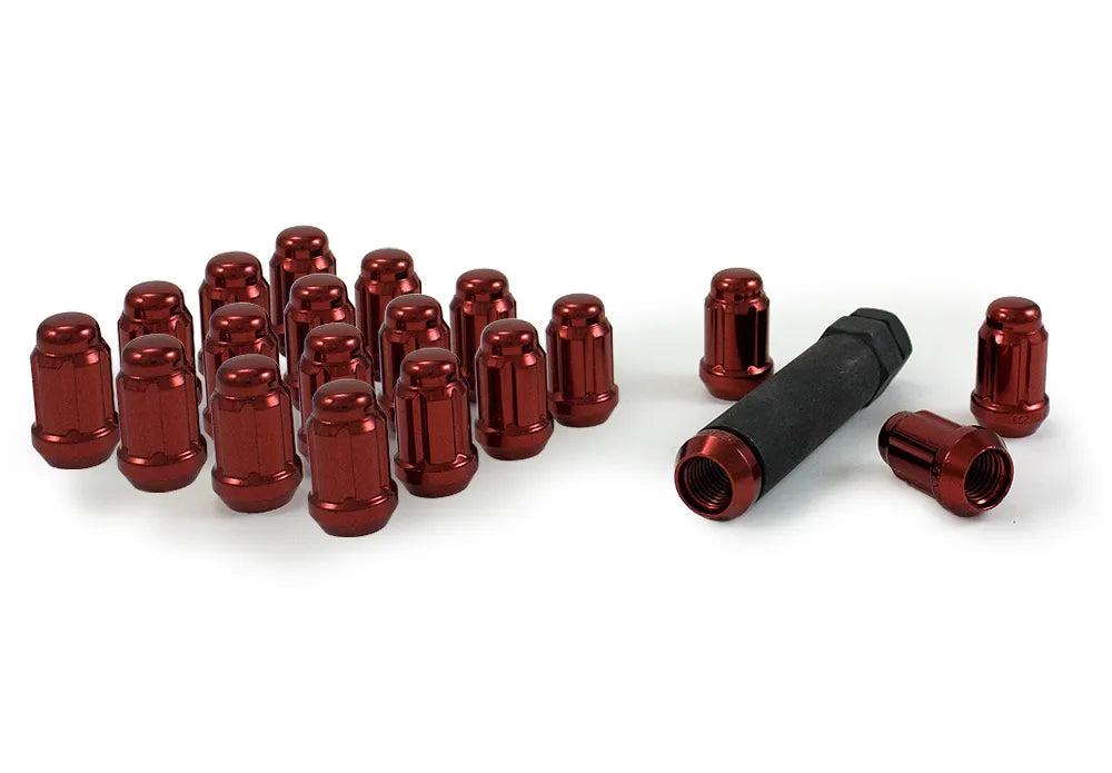 Gorilla Automotive Cone Seat Small Diameter Acorn Lug Nuts - Red