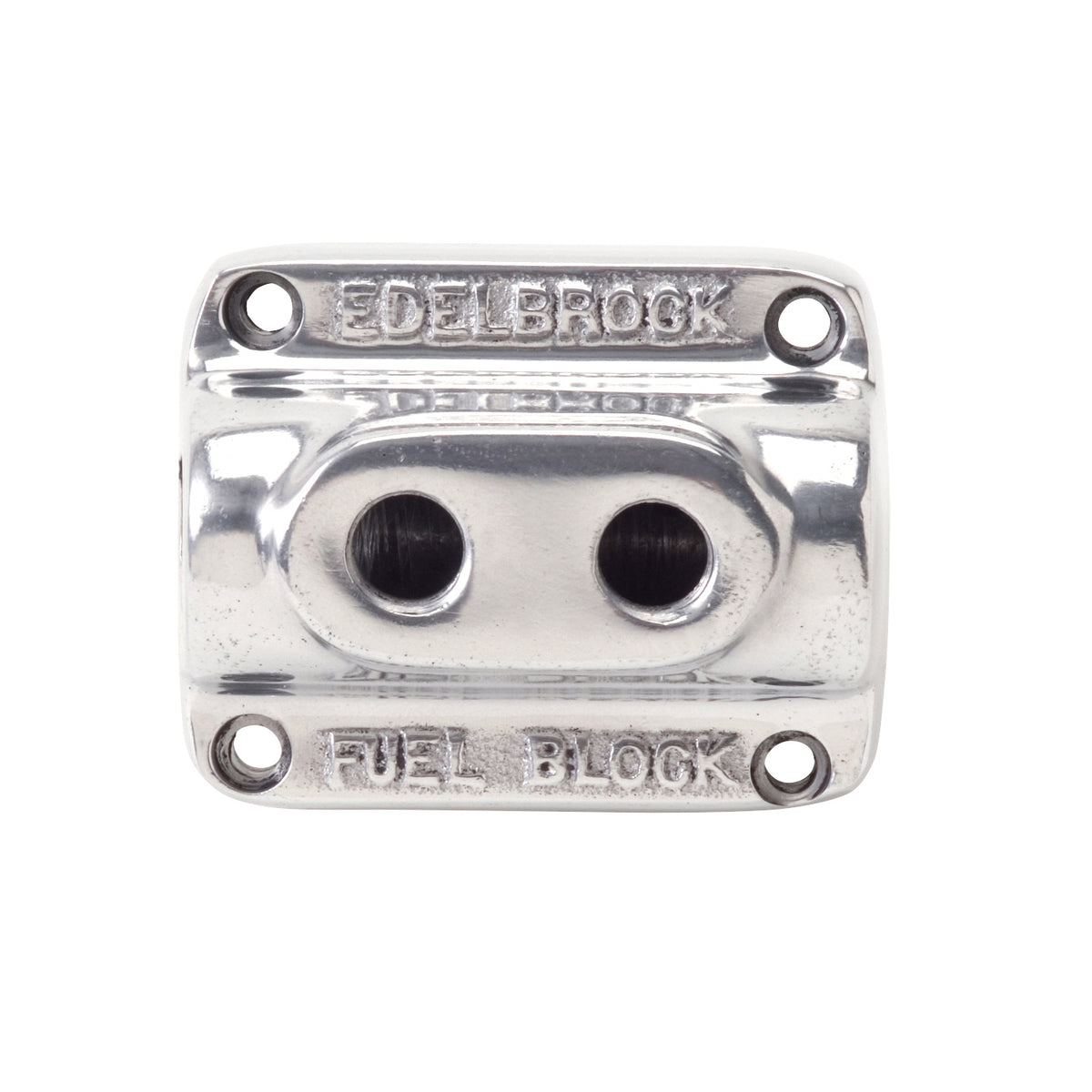 Edelbrock Polished Fuel Block Dual Carb - 12801