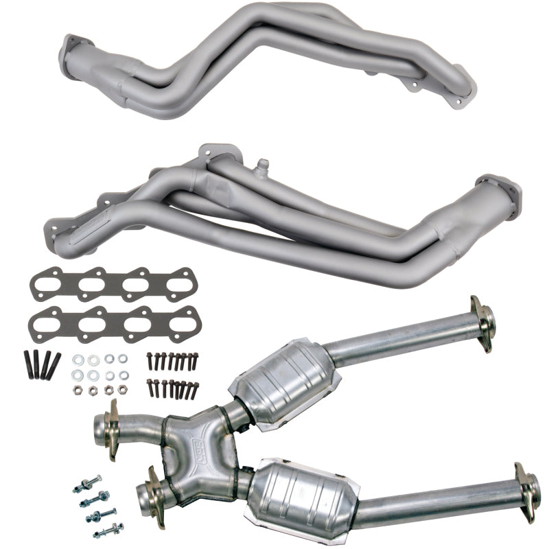BBK 99-04 Ford Mustang Cobra/Mach1 1-5/8 Long Tube Headers w/High Flow Catted X-Pipe (Ti Ceramic) - 15332