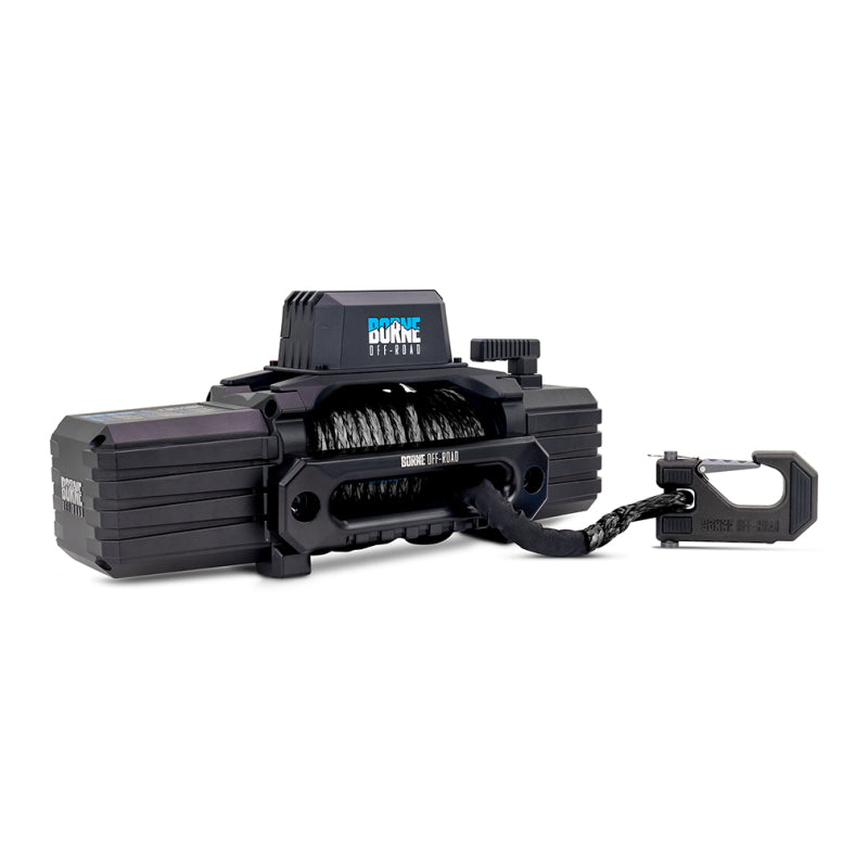 Borne Off-Road 12K Winch - Black Synthetic Rope - BNWN-12-SBK