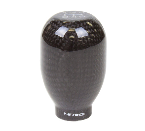 NRG Shift Knob 42mm - Black Carbon Fiber (5 Speed) - SK-100BC - front view