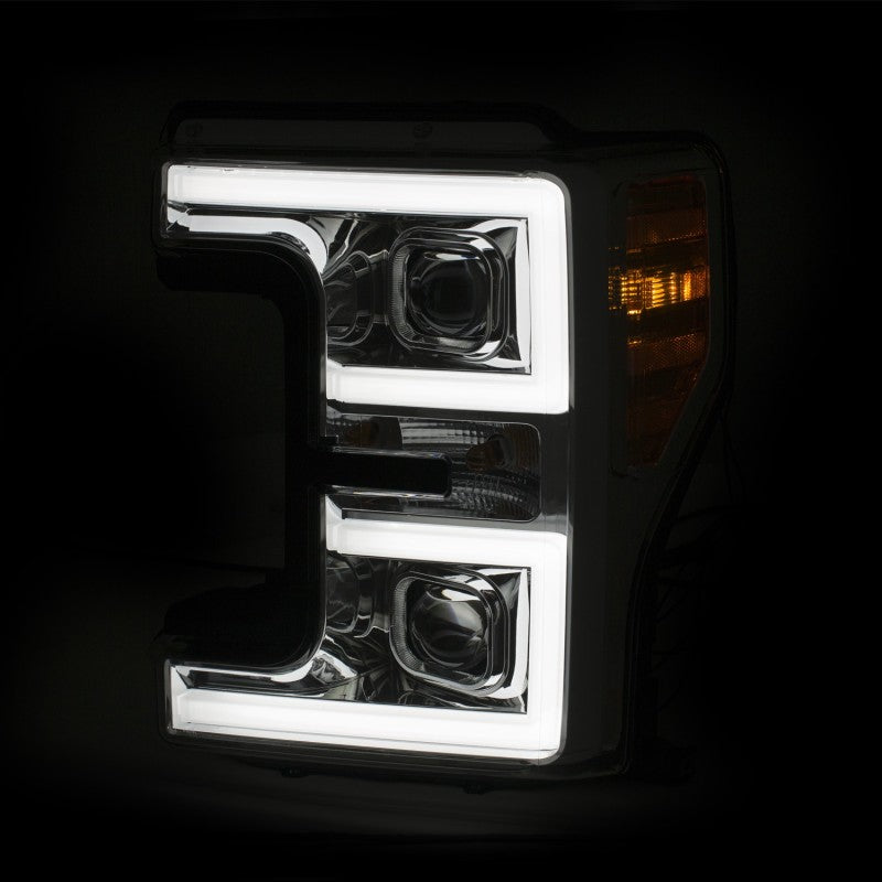 ANZO LED Headlights 17-18 Ford F-250 Super Duty Plank-Style L.E.D. Headlight Chrome (Pair) - 111389