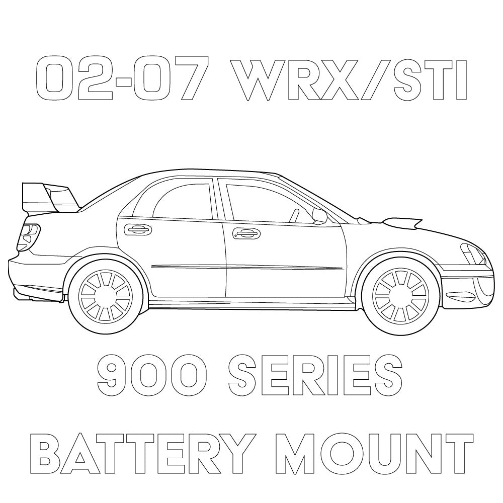 Mele Design - 2002-2007 WRX/STI 900 Series Battery Mount for 2002-2007 Subaru WRX STI - angle view