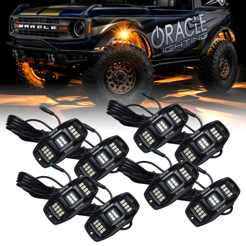Oracle Underbody RGB+W Wheel Well Rock Light Kit - 8 PCS - ColorSHIFT SEE WARRANTY - 5895-339-8