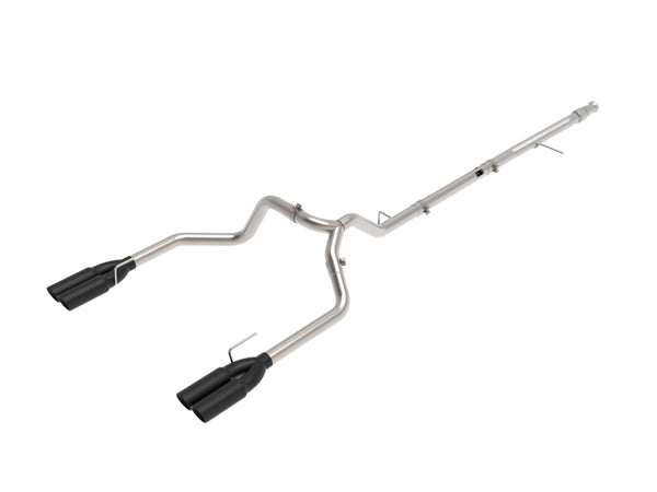 aFe Vulcan Series 3in 304SS DPF-Back 20-21 GM Trucks L6-3.0L (td) LM2 - Dual Black Tip - 49-34130-B