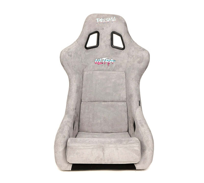 NRG FRP Bucket Seat ULTRA Edition - Large (Grey Alcantara/Pearlized Back) - FRP-302GY-ULTRA - close-up view