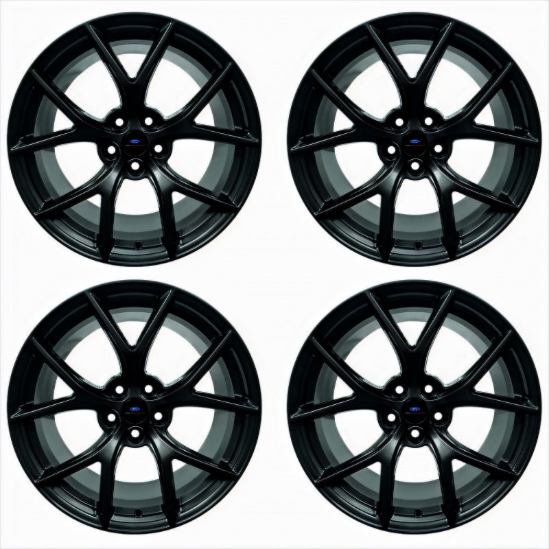 Ford Racing 15-20 Mustang19x10.5in &amp; 19x11in Wheel Kit w/TPMS - Matte Black - M-1007K-DC19XMB