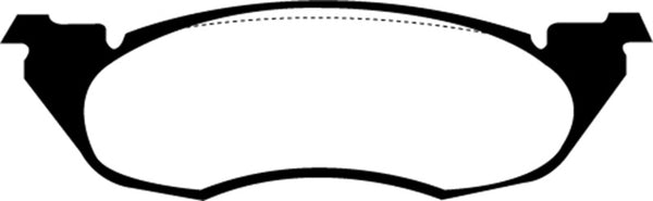 EBC 91-96 Dodge Dakota 2WD 2.5 Greenstuff Front Brake Pads - DP61632 for 1991-1996 Dodge Dakota - front view