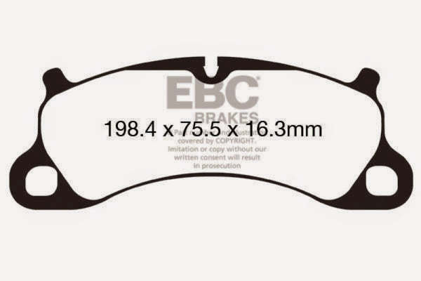 EBC 12-15 Porsche 911 (991) Carrera S 3.8L (Cast Iron Rotor Only) Bluestuff Front Brake Pads - DP52144NDX for 2012-2015 Porsc