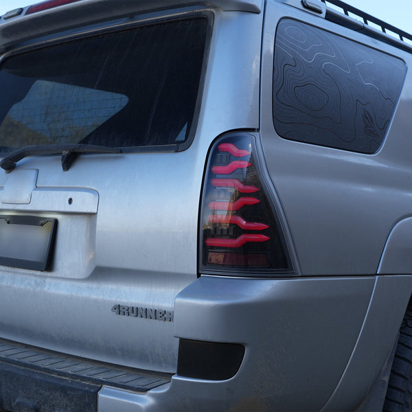 AlphaRex 03-09 Toyota 4Runner LUXX-Series LED Tail Lights- Black/Red