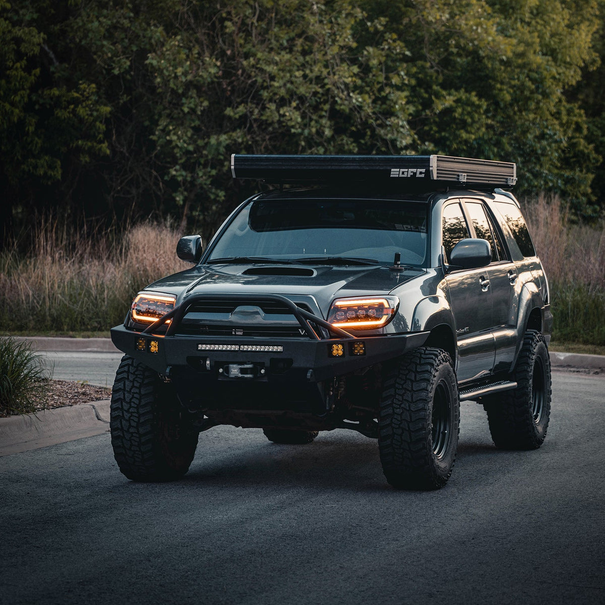 AlphaRex 03-09 Toyota 4Runner NOVA LED Proj Headlights Black w/Activ Light/Seq Signal/SB DRL - 880371 for 2003-2009 Toyota 4R