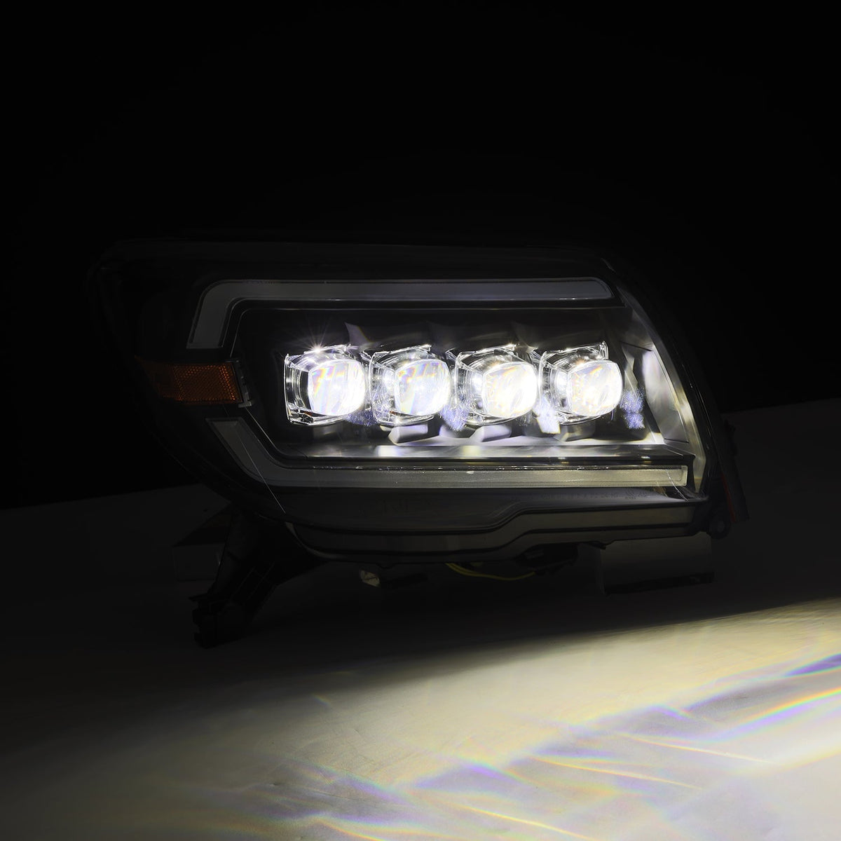 AlphaRex 03-09 Toyota 4Runner NOVA LED Proj Headlights Black w/Activ Light/Seq Signal/SB DRL - 880371 for 2003-2009 Toyota 4R