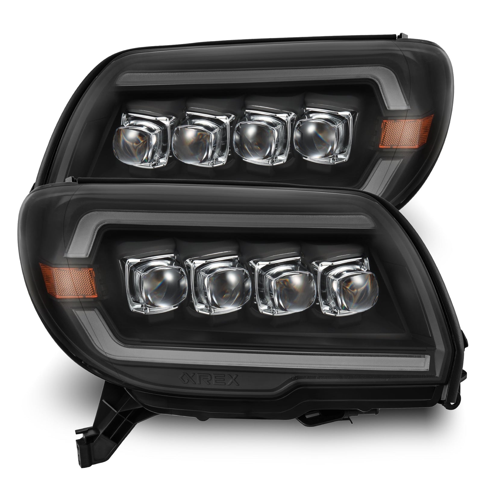 AlphaRex 03-09 Toyota 4Runner NOVA LED Proj Headlights Black w/Activ Light/Seq Signal/SB DRL - 880371 for 2003-2009 Toyota 4R