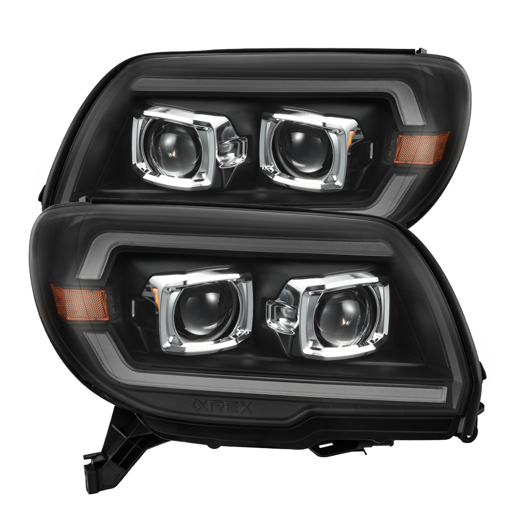 AlphaRex 03-09 Toyota 4Ru PRO-Series Proj Headlights Blk w/Activ Light/Seq Signal/DRL - 880375 for 2003-2009 Toyota 4Runner -