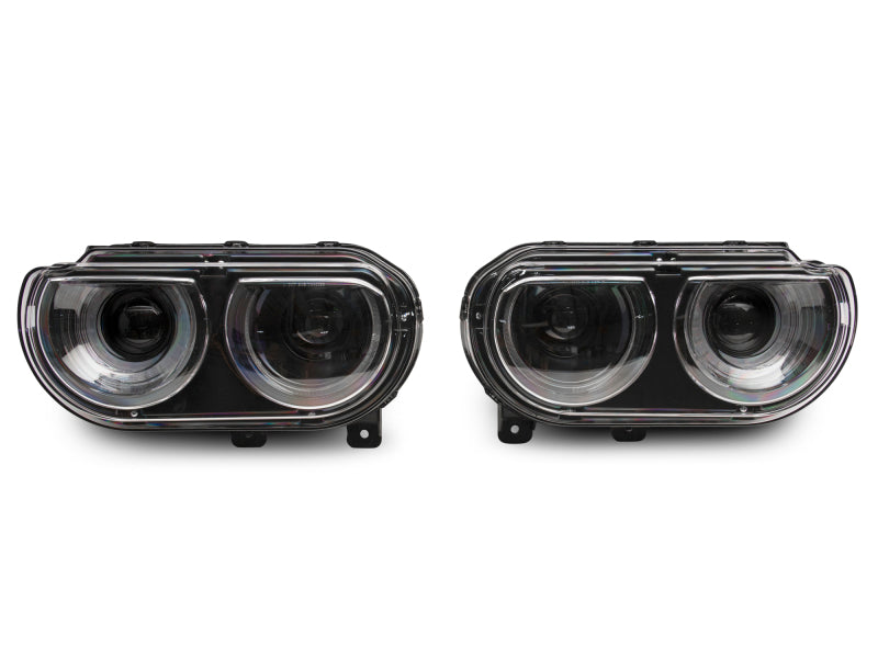 Raxiom 08-14 Dodge Challenger Halo Projctr Headlights w/Sequential Turn Signals-Blk Hsng(Clear Lens) - CH3761