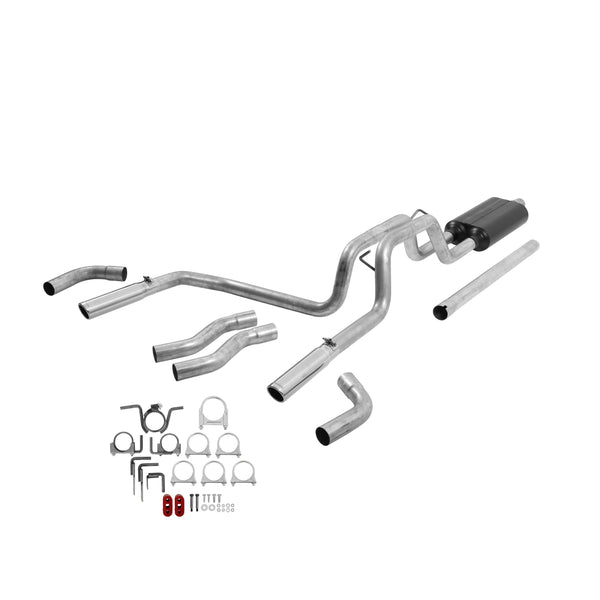Flowmaster American Thunder Cat-Back Exhaust System - 1994-2002 Dodge Ram 2500/Ram 3500/Ram 1500 - Polished Tips - 3"x13" - 2.5" Inlet - 17429 - 1
