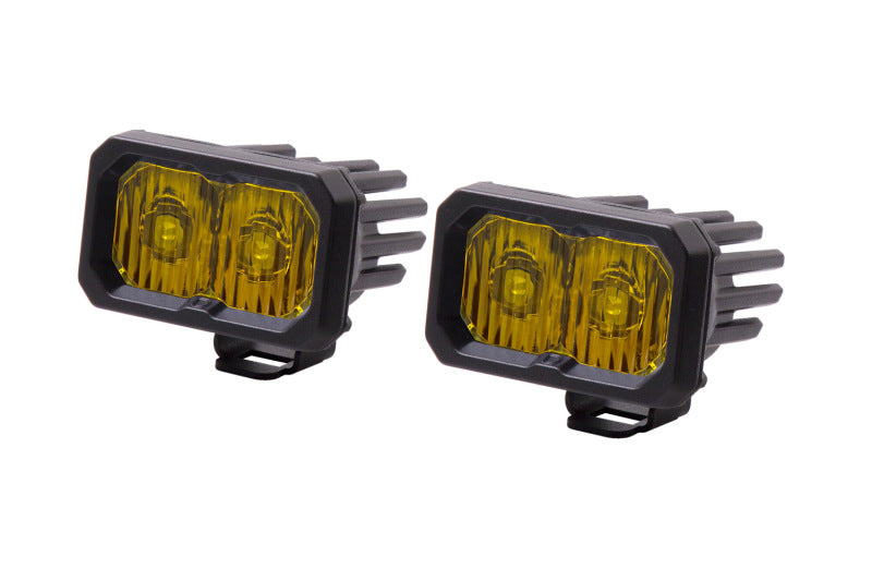 Diode Dynamics Stage Series 2 In LED Pod Sport - Yellow Driving Standard ABL (Pair) - DD6383P by Diode Dynamics - front view