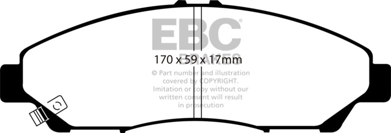EBC 14+ Acura RLX 3.5 Hybrid Greenstuff Front Brake Pads - DP21801