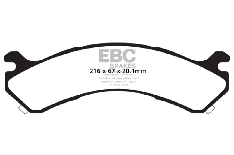 EBC 01-05 Chevrolet Silverado 3500 (2WD) Greenstuff Rear Brake Pads - DP61663 for 2001-2010 Chevrolet Silverado 3500 - front