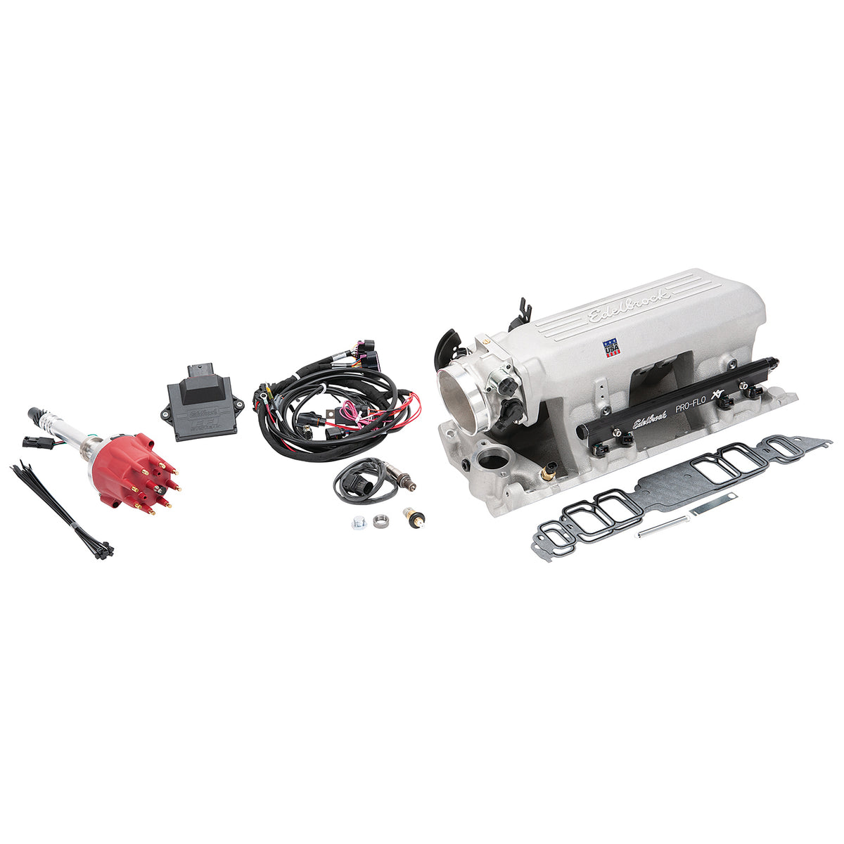 Edelbrock Pro Flo 4 XT EFI System Seq Port BBC Rect Port Std Deck 775 Max HP 60lb/hr Satin Finish - 35880