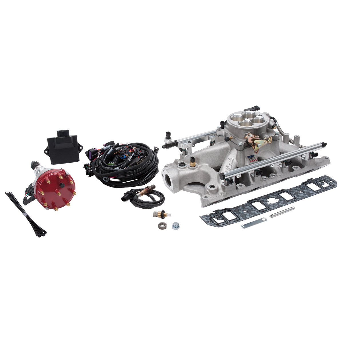 Edelbrock Pro Flo 4 EFI System Seq Port Ford 351W 625 Max HP 35lb/hr Satin Finish - 35950