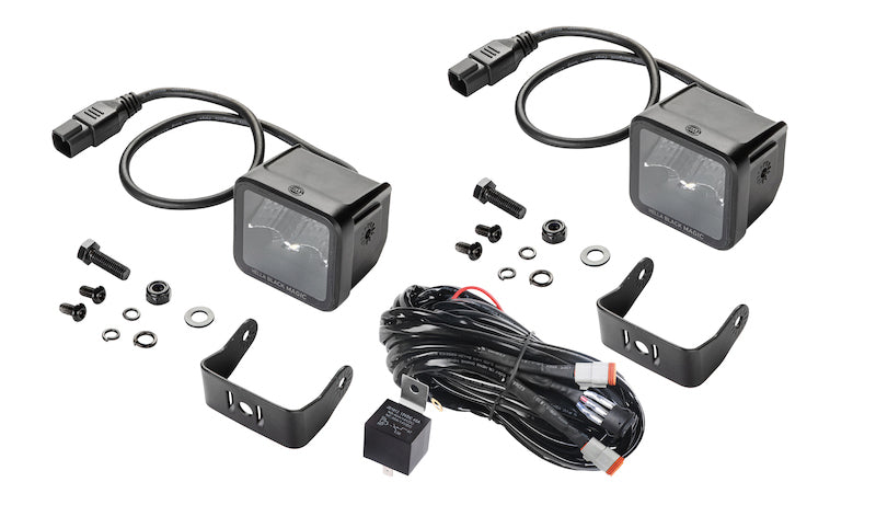 Hella Universal Black Magic 2.7in L.E.D. Cube Kit - Flood Beam - 358176801