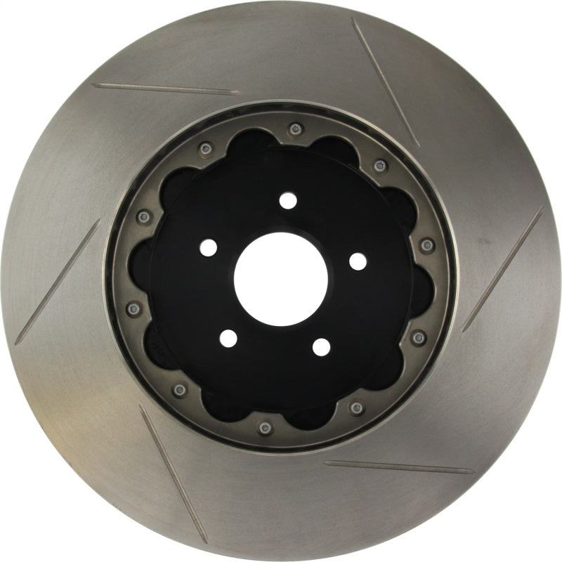 StopTech 09-11 Nissan GT-R Front Right Slotted Bare Iron 380x34mm Aero-Rotor Kit - 129.42104.14