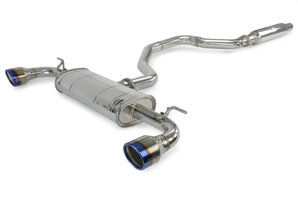 Invidia 15+ VW Golf GTI Q300 Rolled Titanium Tip Cat-Back Exhaust - HS13GF7G3T for 2015-2019 Volkswagen GTI - front view