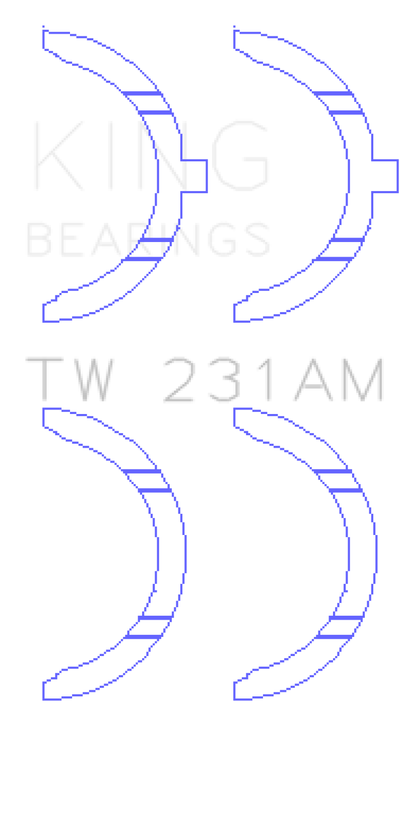 King Toyota 1A/2A/3A/4A Thrust Washer Set - TW231AM