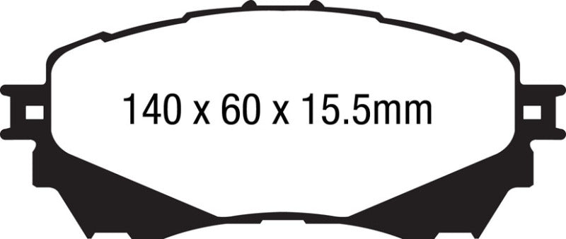 EBC 14+ Mazda 6 2.5 Ultimax2 Front Brake Pads - UD1711