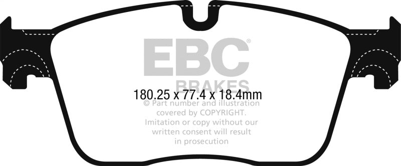 EBC 2017+ Juguar F-Pace Ultimax2 Front Brake Pads (Use w/ 13.8in Rotors) - UD1861