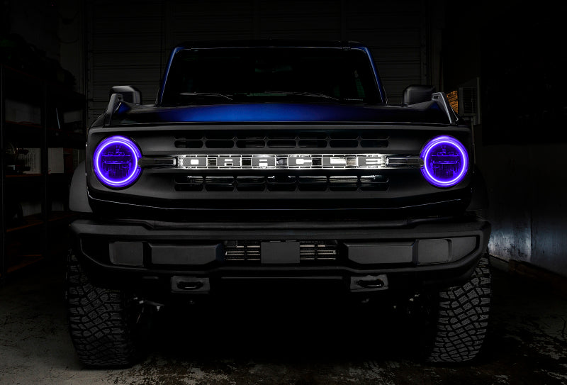Oracle 2021 Ford Bronco Base Headlight LED Halo Kit - ColorSHIFT - w/ 2.0 Controller SEE WARRANTY - 1470-333