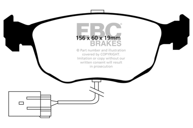 EBC 98-99 Ford Contour 2.5 SVT Ultimax2 Front Brake Pads - UD762