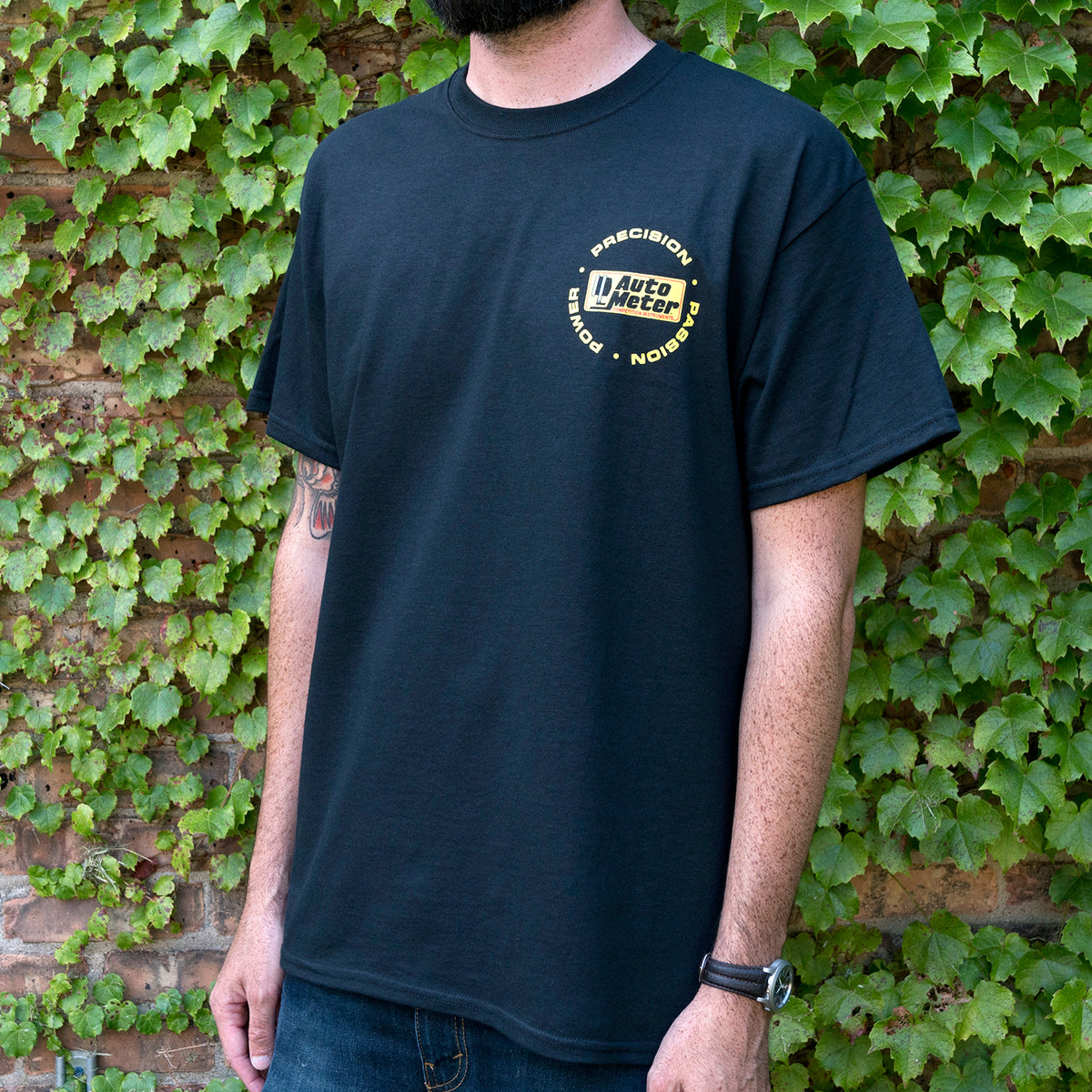Autometer Black Competition Instruments T-Shirt - Large - 0422L