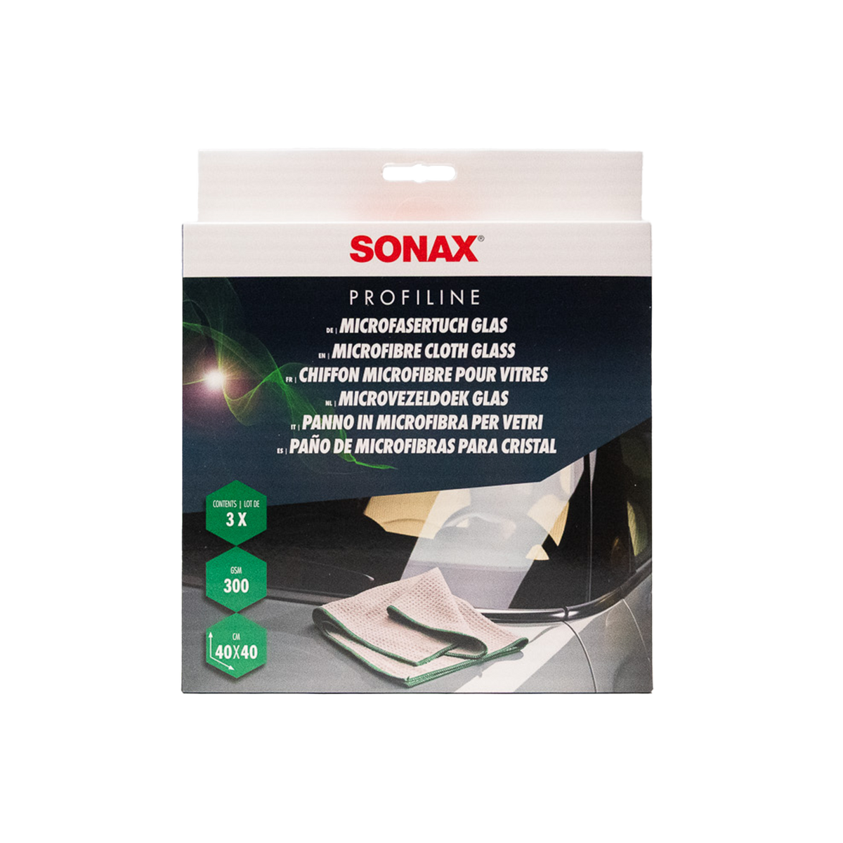 SONAX Microfibre Glass Cloth (3-Pack)